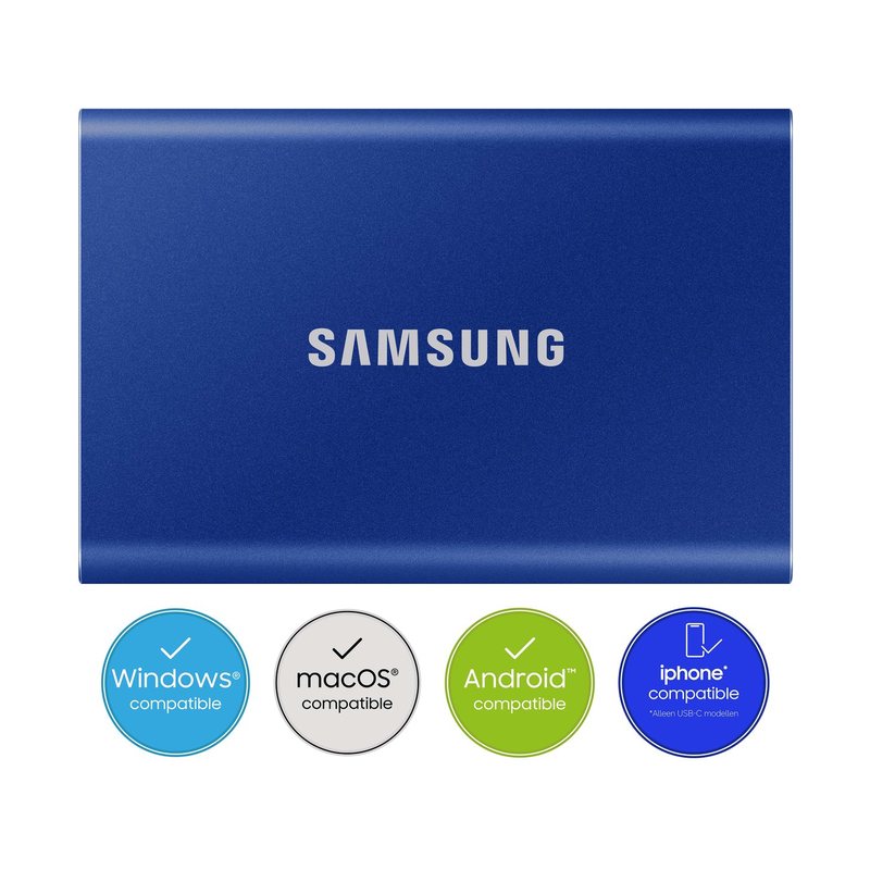Samsung Portable T7, Externe SSD, 2TB